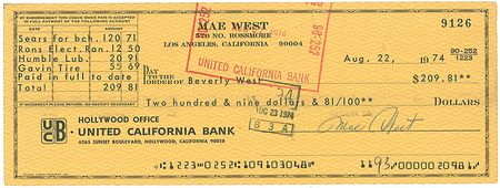 Lot #1298 Mae West - Image 1
