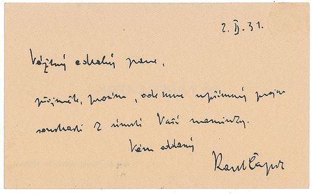 Lot #607 Karel Capek: He popularized the word ?robiot? - Image 1