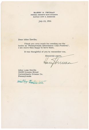 Lot #108 Harry S. Truman Typed Letter Signed - Image 1