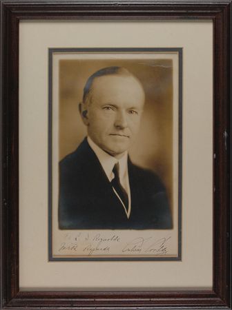 Lot #14 Calvin Coolidge Signed Photograph