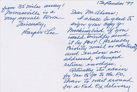 Lot #638 Harper Lee: ?Monroeville is a very small town? - Image 1
