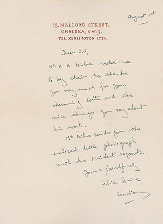 Lot #644 A. A. Milne: Rare portrait of Milne, Christopher Robin, and Winnie the Pooh - Image 2