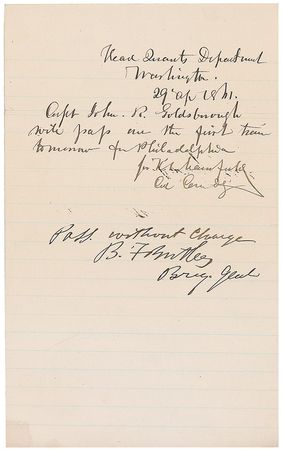 Lot #417 Benjamin Butler Pass - Image 1