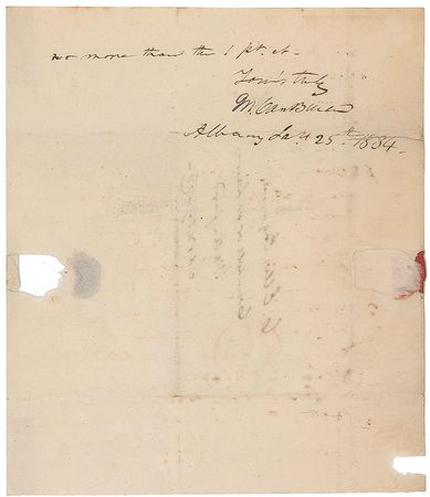 Lot #121 Martin Van Buren Handwritten Letter Signed - Image 3