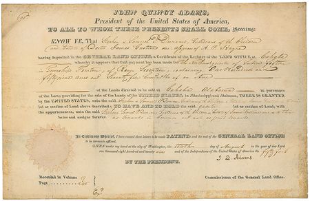 Lot #2 John Quincy Adams Signed Document