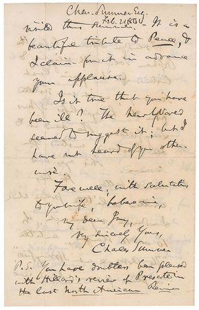 Lot #352 Charles Sumner - Image 2