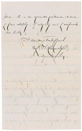 Lot #389 Winfield Scott Hancock Handwritten Letter Signed - Image 2