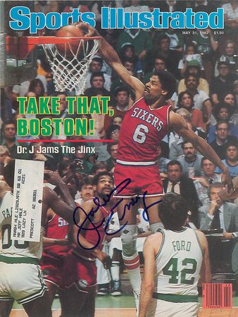 Lot #1414 Julius Erving and Oscar Robertson Magazines - Image 2
