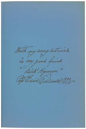 Lot #452 Eddie Rickenbacker Book - Image 1