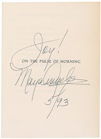 Lot #677 Maya Angelou Book - Image 1