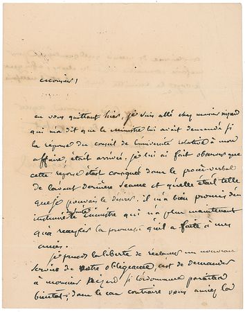 Lot #268 Antoine Cesar Becquerel Handwritten Letter Signed - Image 1