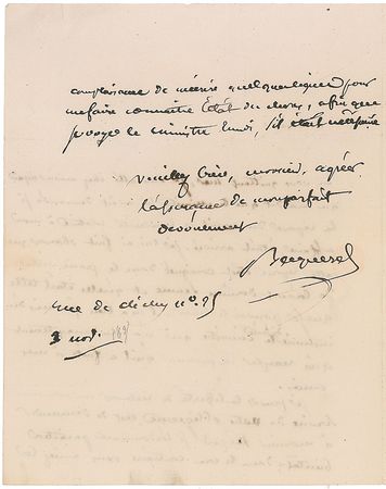Lot #268 Antoine Cesar Becquerel Handwritten Letter Signed - Image 2