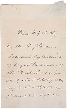 Lot #347 Horatio Seymour Handwritten Letter Signed - Image 1