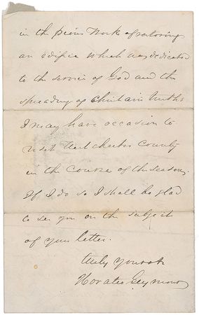 Lot #347 Horatio Seymour Handwritten Letter Signed - Image 3