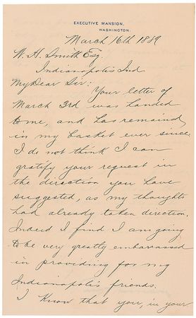 Lot #36 Benjamin Harrison: 