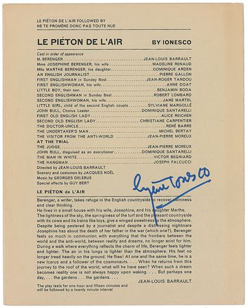 Lot #715 Eugene Ionesco Programs - Image 2