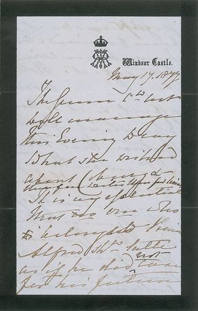 Lot #245 Queen Victoria Handwritten Letter Signed - Image 1