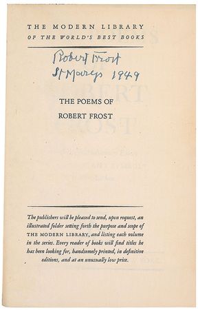 Lot #626 Robert Frost Book - Image 1