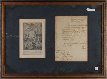 Lot #379 John Byng: Extraordinarily rare document from the British Admiral shortly before embarking on the disastrous voyage to Minorca that would end his career—and his life - Image 1
