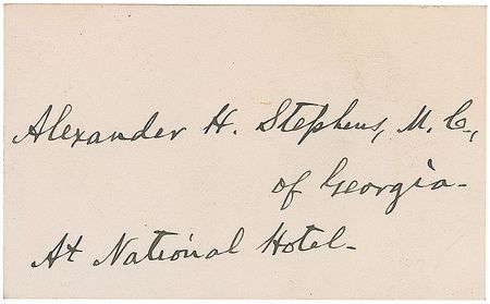 Lot #350 Alexander Stephens Signature - Image 1