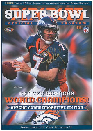 Lot #1413 John Elway Commemorative Program - Image 1