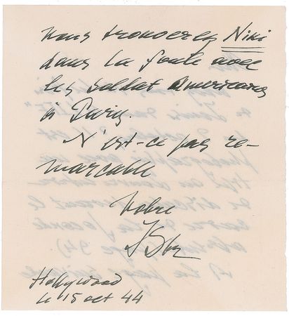 Lot #804 Igor Stravinsky Handwritten Letter Signed - Image 2