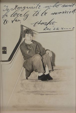 Lot #1112 Harpo Marx Signed Photograph - Image 1