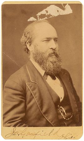 Lot #27 James A. Garfield: Rare portrait from his
