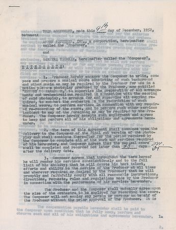 Lot #957 Dimitri Tiomkin - Image 1