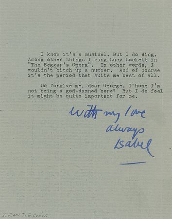 Lot #1257 Isabel Jeans Typed Letter Signed - Image 2