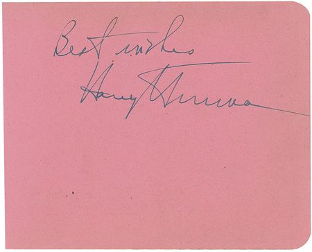 Lot #107 Harry and Bess Truman Signatures - Image 1