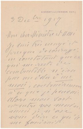 Lot #645 Claude Monet: Running low on supplies in midwinter, the Impressionist fears leaving a “large work” incomplete - Image 1