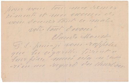 Lot #645 Claude Monet: Running low on supplies in midwinter, the Impressionist fears leaving a “large work” incomplete - Image 4