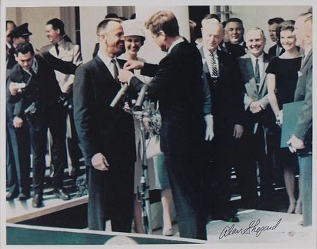 Lot #585 Alan Shepard Signed Photograph - Image 1