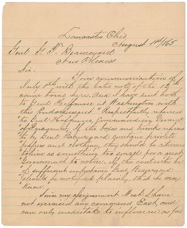 Lot #375 P. G. T. Beauregard Endorsement - Image 1