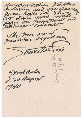 Lot #298 Sven Hedin Handwritten Letter Signed - Image 2