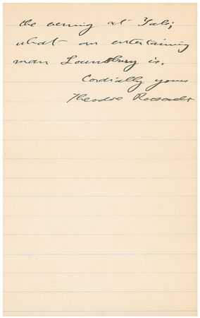 Lot #91 Theodore Roosevelt Handwritten Letter Signed - Image 2