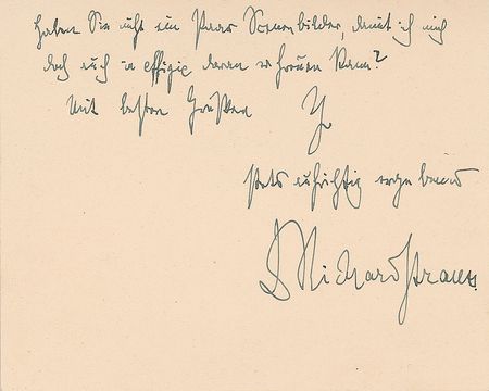 Lot #802 Richard Strauss Handwritten Letter Signed - Image 2
