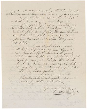 Lot #397 Matthew Perry: Perry writes his nephew that he will help him obtain a presidential appointment but first must know if he is a Whig - Image 2