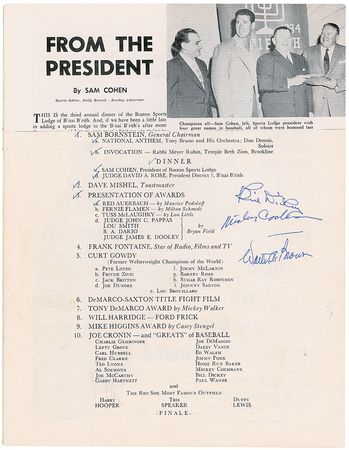 Lot #1315 Baseball Hall of Famers: An outstanding gathering of baseball greats, including Young, Speaker, Walsh, and Agganis - Image 3