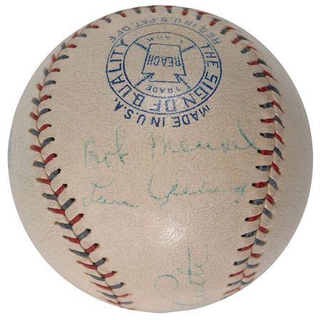 Lot #1338 Babe Ruth and Lou Gehrig: The heart of Murdererâ??s Row: Ruth, Gehrig, Meusel, and Lazzeri in 1927 - Image 2