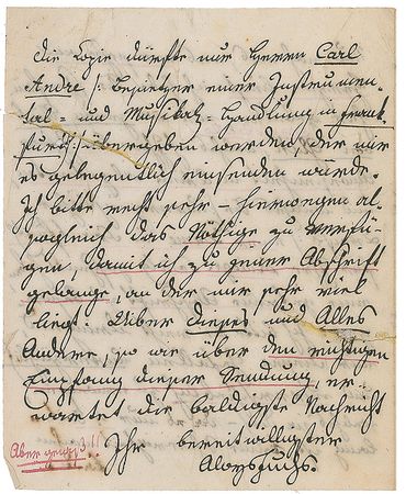 Lot #780 Aloys Fuchs: “If I were allowed to state my preference, it would perhaps be for autographs from Paris” - Image 2
