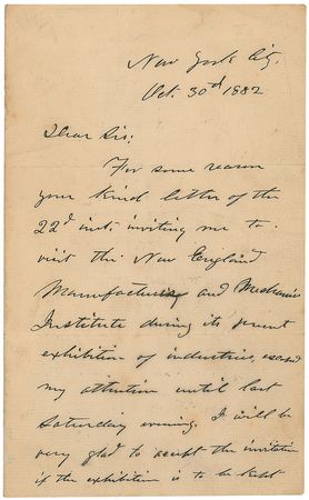 Lot #32 U. S. Grant Handwritten Letter Signed - Image 1