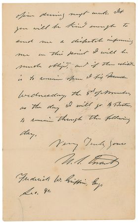 Lot #32 U. S. Grant Handwritten Letter Signed - Image 2