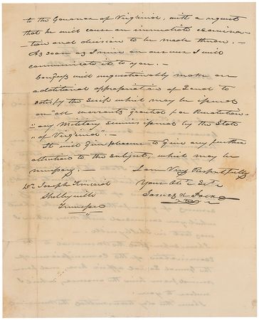 Lot #82 James K. Polk: Polk assists in a Virginia land grant for two soldiers for their Revolutionary War service - Image 2