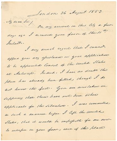 Lot #8 James Buchanan: The ambassador is unable to