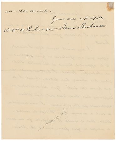 Lot #8 James Buchanan: The ambassador is unable to provide assistance in obtaining the post of American Consul to Antwerp - Image 2