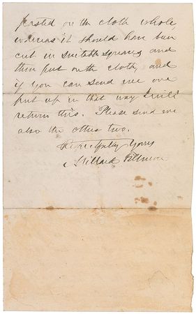 Lot #25 Millard Fillmore: Expressing his dissatisfaction after not receiving a new railroad map - Image 2