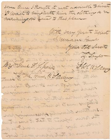 Lot #104 Zachary Taylor: Early and scarce Taylor letter to Quartermaster Jesup for “the clothing sent to Natchez” - Image 2