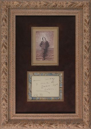 Lot #668 Oscar Wilde: Pristine signature from 5 o’clock tea - Image 1